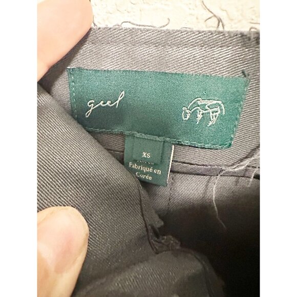 Geel Womens Sammie Pleated Skirt Low Rise Waxy Raw Edge Midnight Black Size XS - Picture 4 of 4